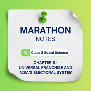 NCERT Class 8 Social Science Chapter 5 - Universal Franchise and India's Electoral System MARATHON Notes